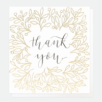 Thank You Card By Caroline Gardner with Gold Foil